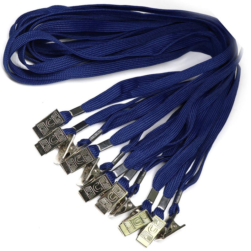 Beebel Navy Blue Lanyards 50PCS 32-Inch Flat Lanyard with Badge Clip (Navy Blue) - Image 5